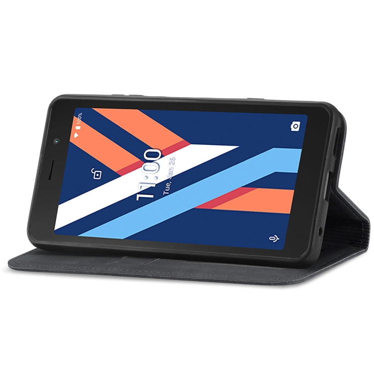 For Wiko Y52 Retro Skin Feel Magnetic Horizontal Flip Leather Phone Case