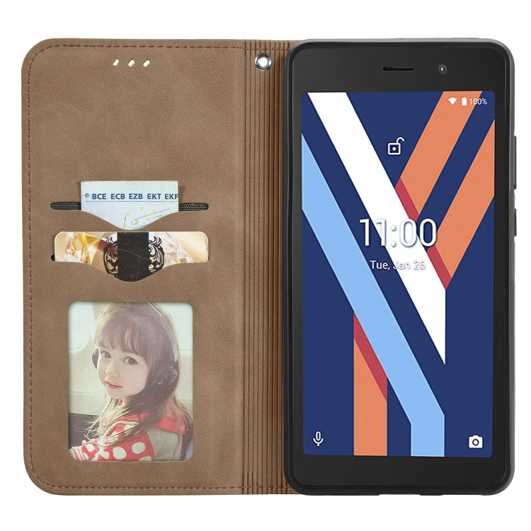 For Wiko Y52 Retro Skin Feel Magnetic Horizontal Flip Leather Phone Case