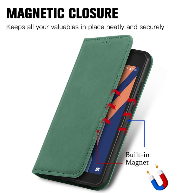 For Wiko Y52 Retro Skin Feel Magnetic Horizontal Flip Leather Phone Case