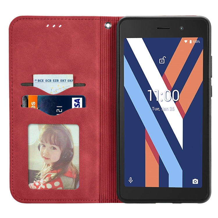 For Wiko Y52 Retro Skin Feel Magnetic Horizontal Flip Leather Phone Case