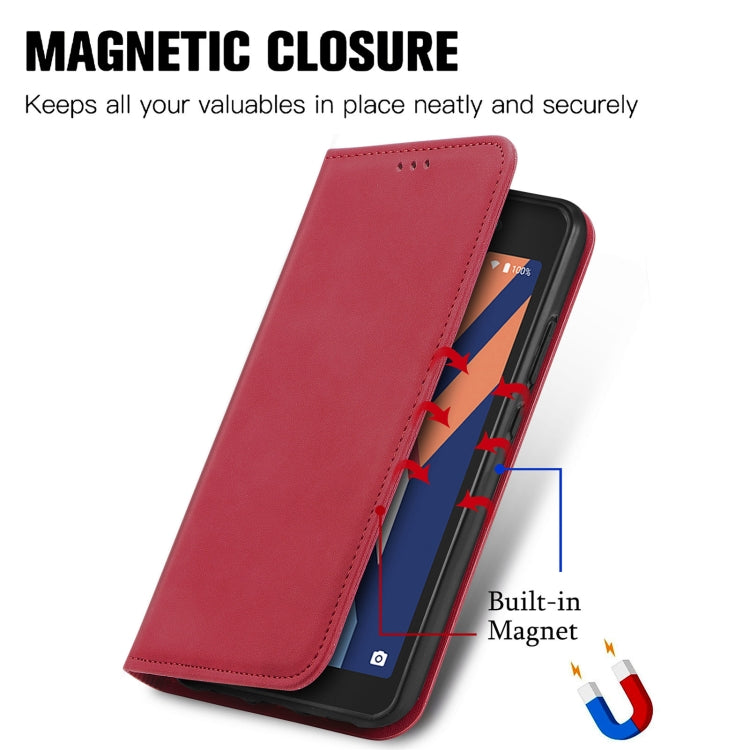 For Wiko Y52 Retro Skin Feel Magnetic Horizontal Flip Leather Phone Case