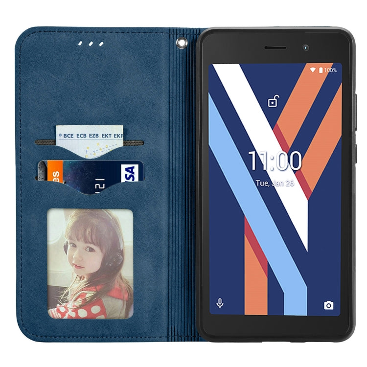 For Wiko Y52 Retro Skin Feel Magnetic Horizontal Flip Leather Phone Case