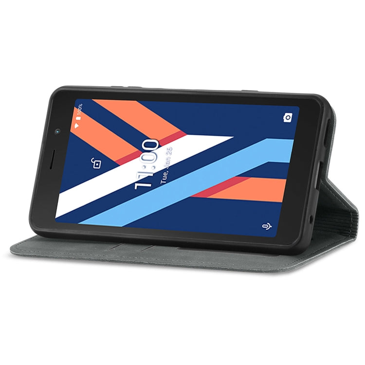 For Wiko Y52 Retro Skin Feel Magnetic Horizontal Flip Leather Phone Case