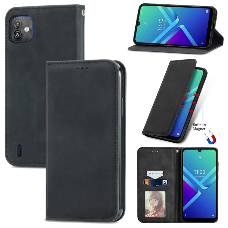 For Wiko Y82 Retro Skin Feel Magnetic Horizontal Flip Leather Phone Case