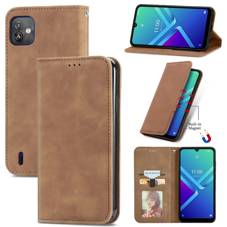 For Wiko Y82 Retro Skin Feel Magnetic Horizontal Flip Leather Phone Case