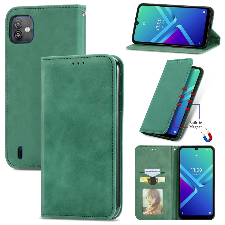 For Wiko Y82 Retro Skin Feel Magnetic Horizontal Flip Leather Phone Case