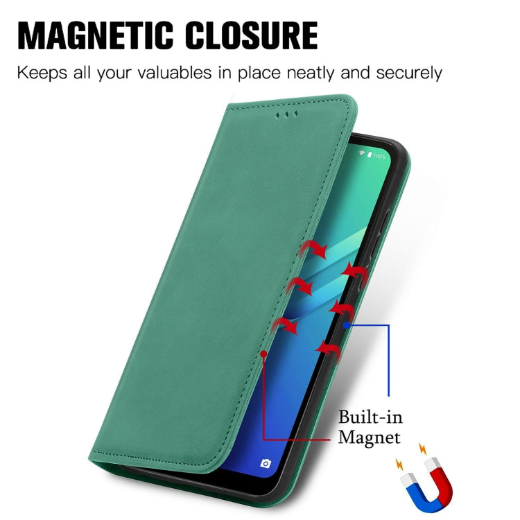 For Wiko Y82 Retro Skin Feel Magnetic Horizontal Flip Leather Phone Case