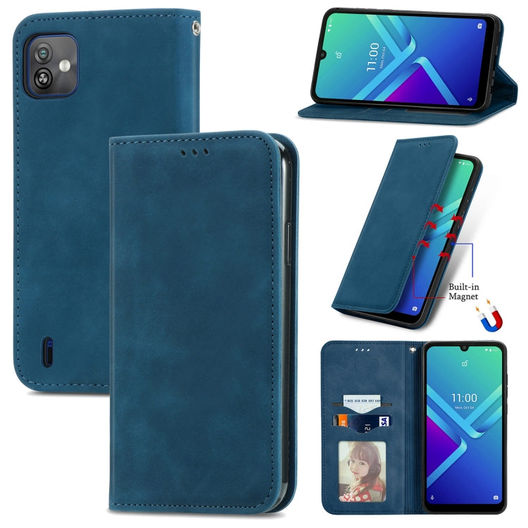 For Wiko Y82 Retro Skin Feel Magnetic Horizontal Flip Leather Phone Case