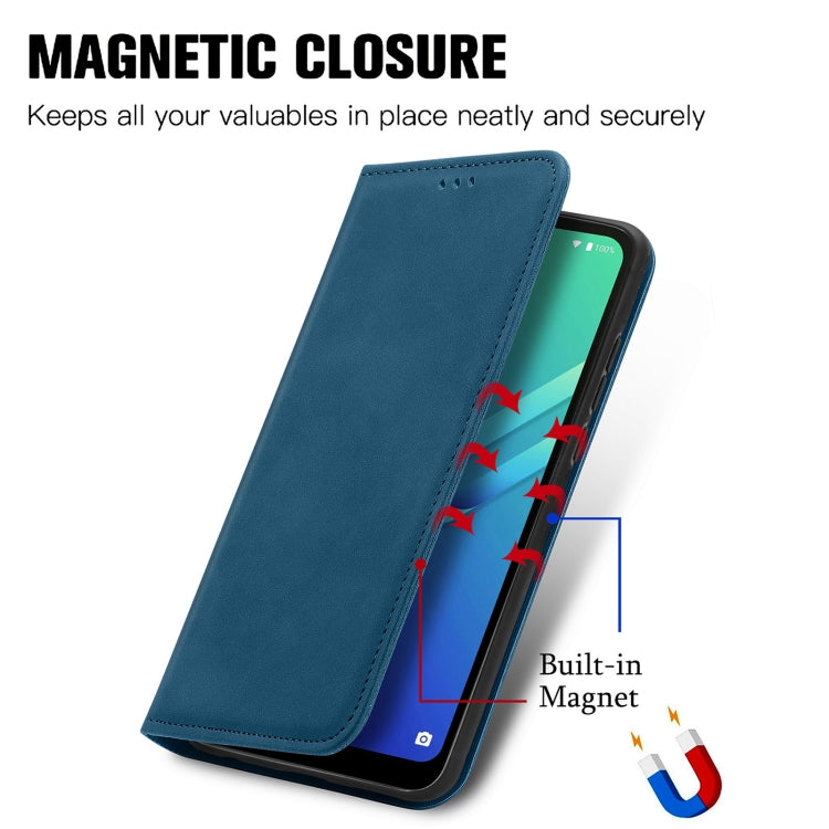 For Wiko Y82 Retro Skin Feel Magnetic Horizontal Flip Leather Phone Case