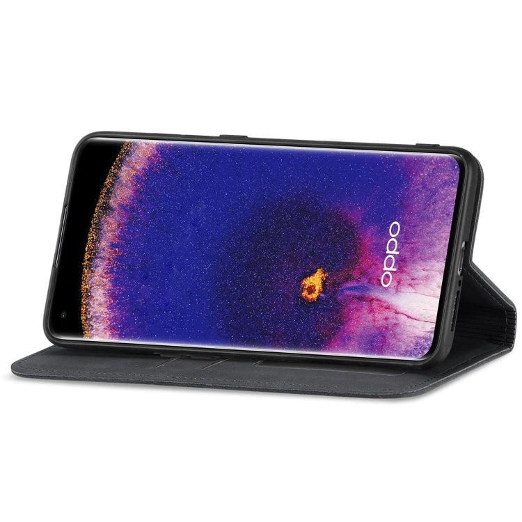 For OPPO Find X5 Retro Skin Feel Magnetic Horizontal Flip Leather Phone Case