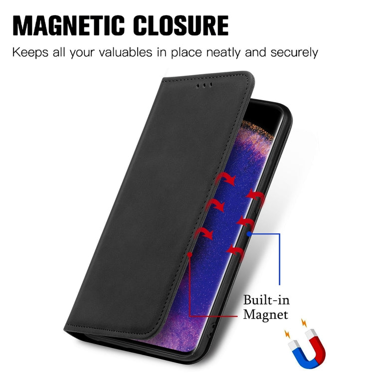 For OPPO Find X5 Retro Skin Feel Magnetic Horizontal Flip Leather Phone Case