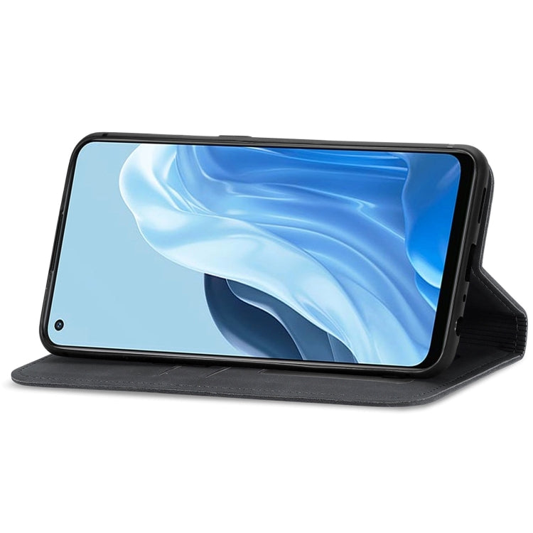 For OPPO Reno7 5G Retro Skin Feel Magnetic Horizontal Flip Leather Phone Case