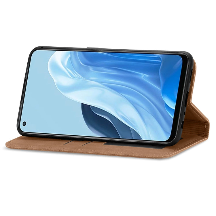 For OPPO Reno7 5G Retro Skin Feel Magnetic Horizontal Flip Leather Phone Case