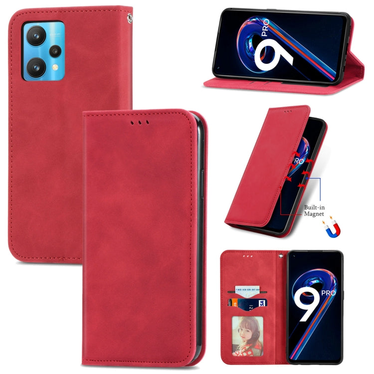 For OPPO Realme 9 Pro Retro Skin Feel Magnetic Horizontal Flip Leather Phone Case