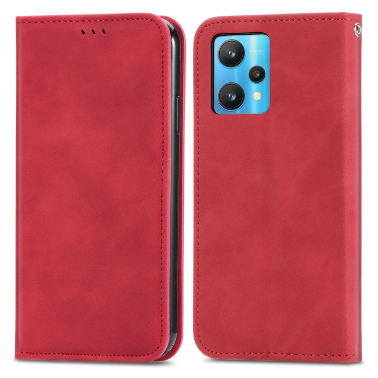 For OPPO Realme 9 Pro Retro Skin Feel Magnetic Horizontal Flip Leather Phone Case