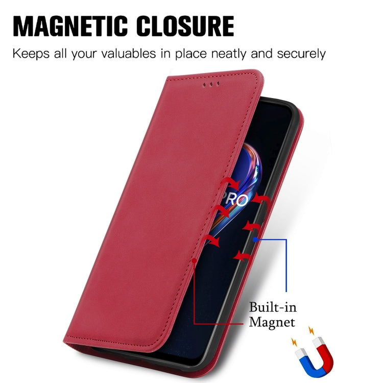 For OPPO Realme 9 Pro Retro Skin Feel Magnetic Horizontal Flip Leather Phone Case