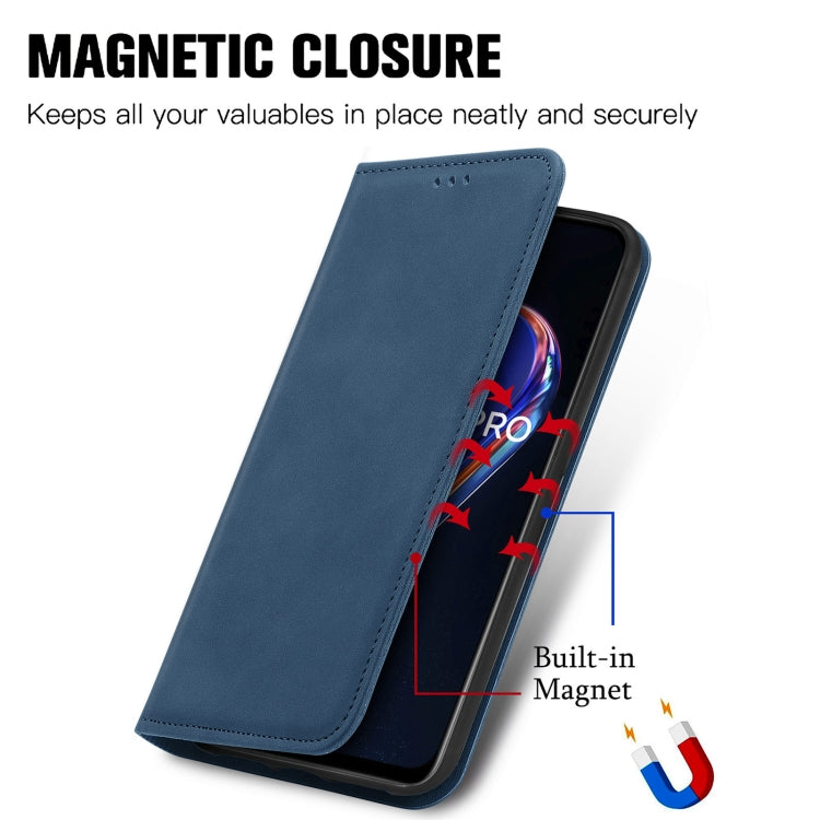 For OPPO Realme 9 Pro Retro Skin Feel Magnetic Horizontal Flip Leather Phone Case