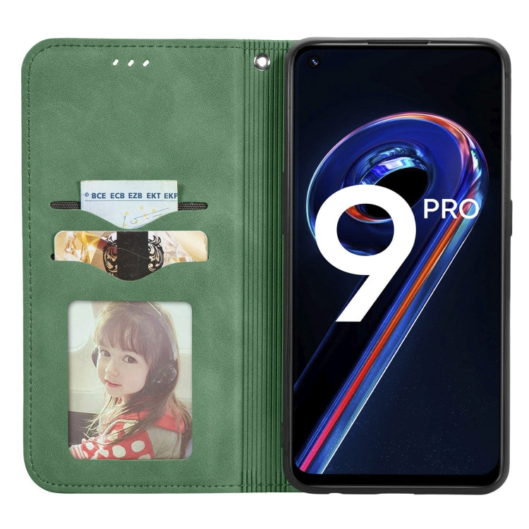 For OPPO Realme 9 Pro Retro Skin Feel Magnetic Horizontal Flip Leather Phone Case