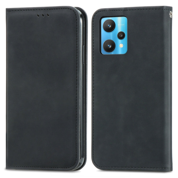 For OPPO Realme 9 Pro+ 5G Retro Skin Feel Magnetic Horizontal Flip Leather Phone Case