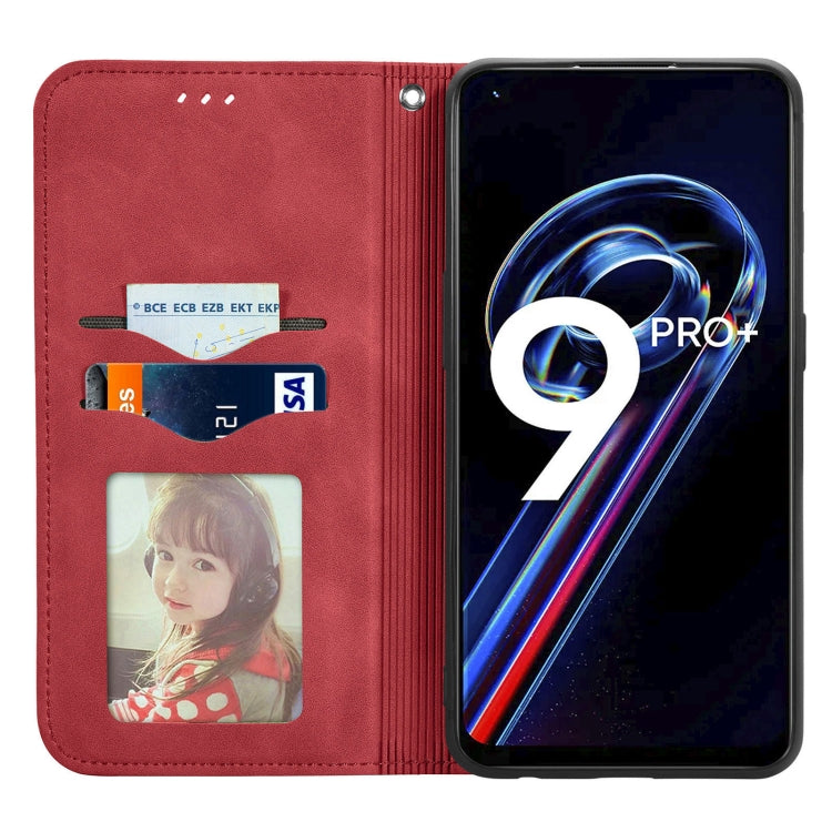 For OPPO Realme 9 Pro+ 5G Retro Skin Feel Magnetic Horizontal Flip Leather Phone Case