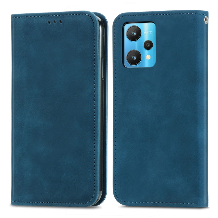 For OPPO Realme 9 Pro+ 5G Retro Skin Feel Magnetic Horizontal Flip Leather Phone Case