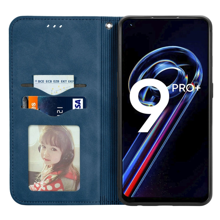 For OPPO Realme 9 Pro+ 5G Retro Skin Feel Magnetic Horizontal Flip Leather Phone Case