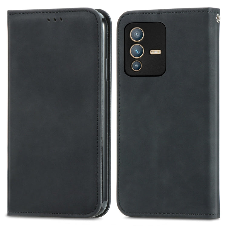 For vivo S12 Pro Retro Skin Feel Magnetic Horizontal Flip Leather Phone Case
