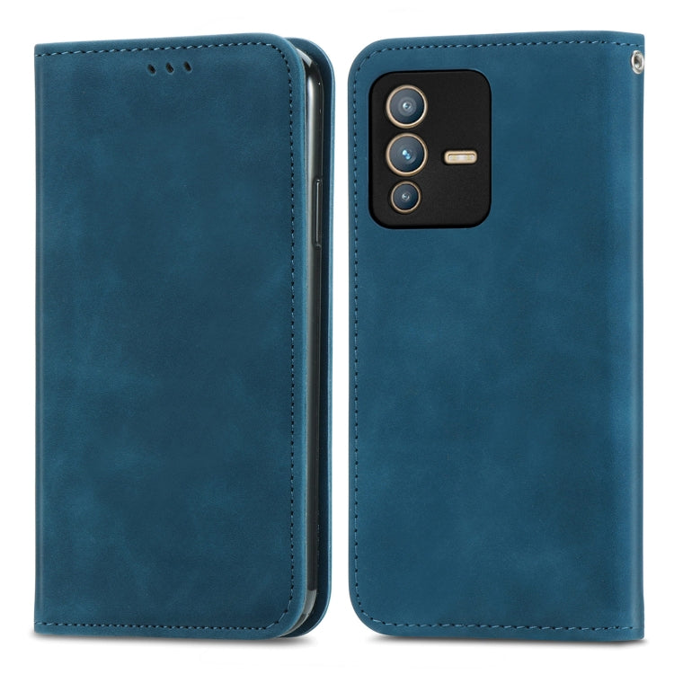 For vivo S12 Pro Retro Skin Feel Magnetic Horizontal Flip Leather Phone Case