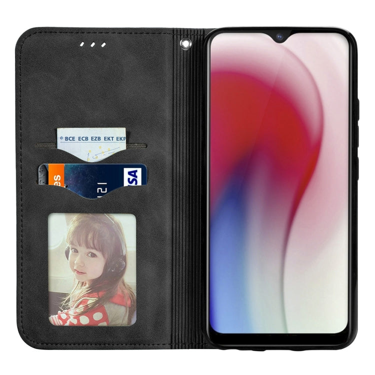 For vivo Y17 Retro Skin Feel Magnetic Horizontal Flip Leather Phone Case