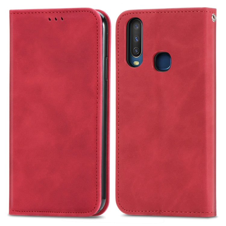 For vivo Y17 Retro Skin Feel Magnetic Horizontal Flip Leather Phone Case