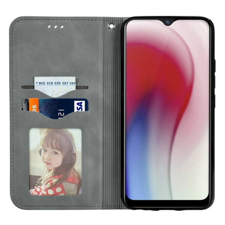 For vivo Y17 Retro Skin Feel Magnetic Horizontal Flip Leather Phone Case