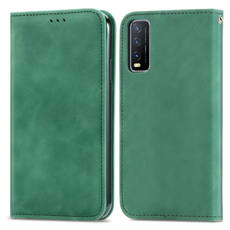 For vivo Y20 / Y20 2021 Retro Skin Feel Magnetic Horizontal Flip Leather Phone Case