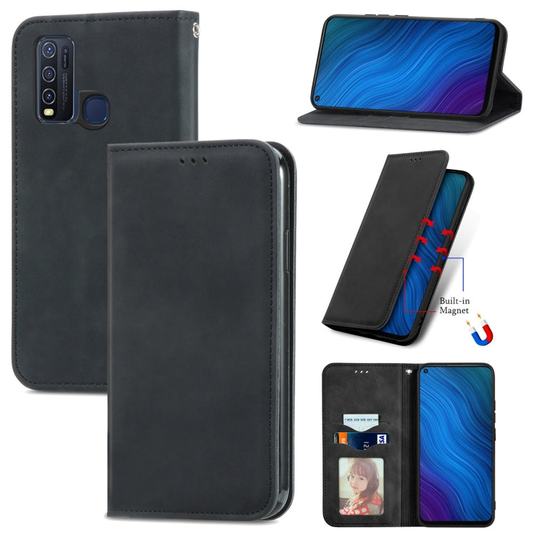 For vivo Y50 Retro Skin Feel Magnetic Horizontal Flip Leather Phone Case