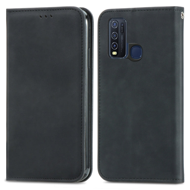 For vivo Y50 Retro Skin Feel Magnetic Horizontal Flip Leather Phone Case