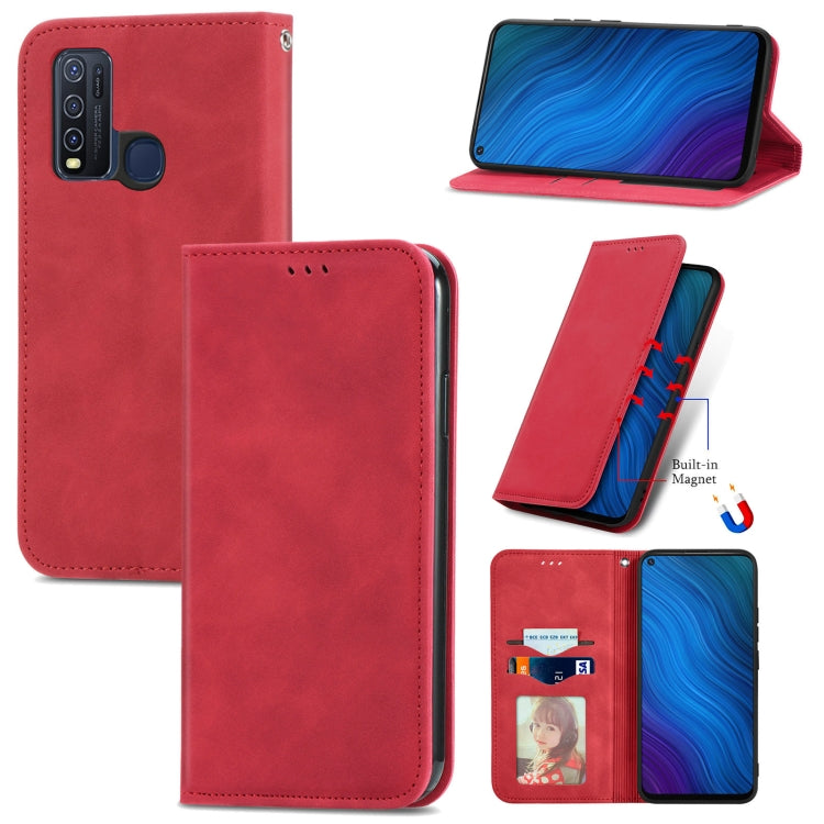 For vivo Y50 Retro Skin Feel Magnetic Horizontal Flip Leather Phone Case