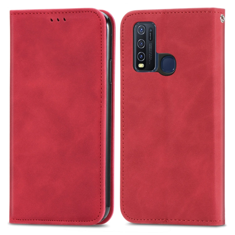For vivo Y50 Retro Skin Feel Magnetic Horizontal Flip Leather Phone Case