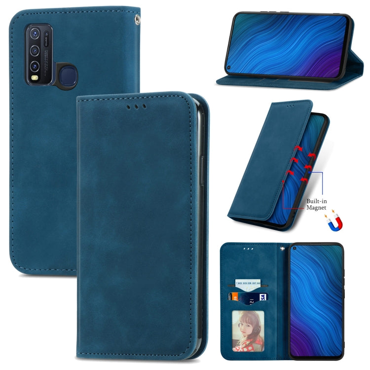 For vivo Y50 Retro Skin Feel Magnetic Horizontal Flip Leather Phone Case