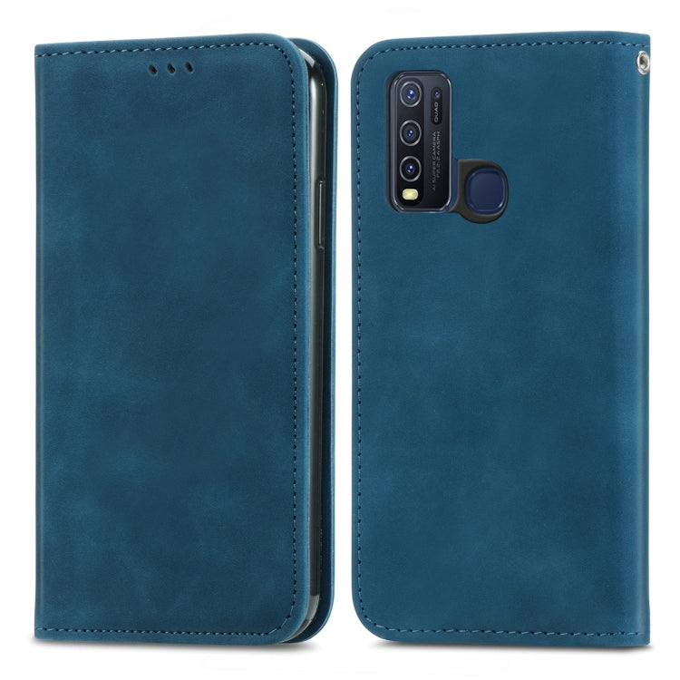For vivo Y50 Retro Skin Feel Magnetic Horizontal Flip Leather Phone Case