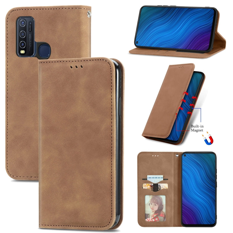 For vivo Y50 Retro Skin Feel Magnetic Horizontal Flip Leather Phone Case