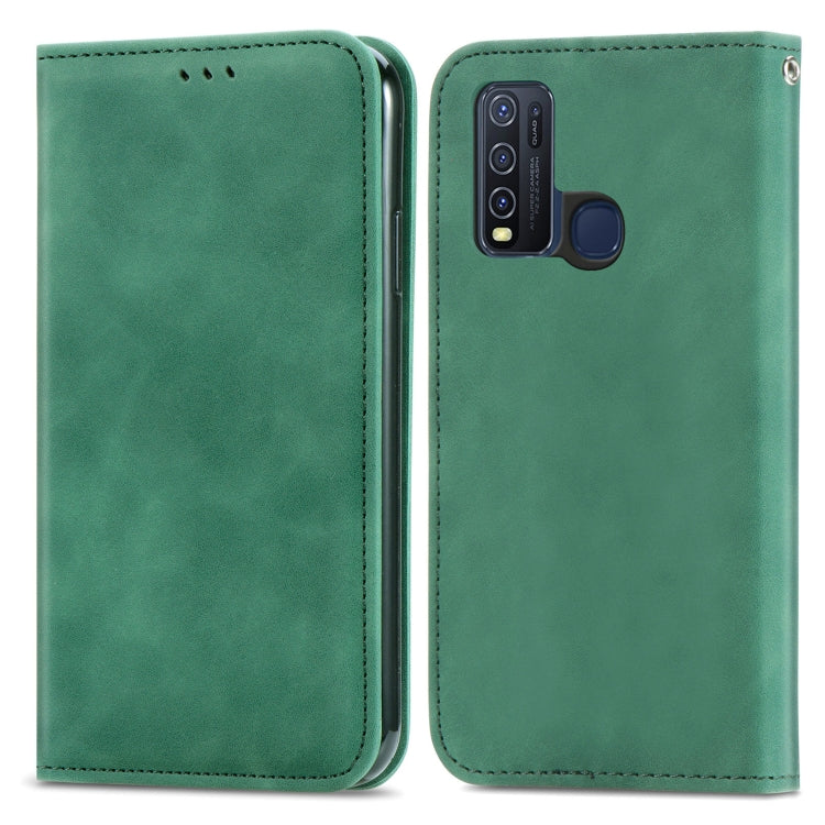 For vivo Y50 Retro Skin Feel Magnetic Horizontal Flip Leather Phone Case
