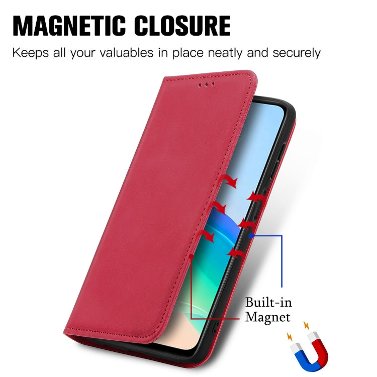 For vivo Y76 5G Retro Skin Feel Magnetic Horizontal Flip Leather Phone Case