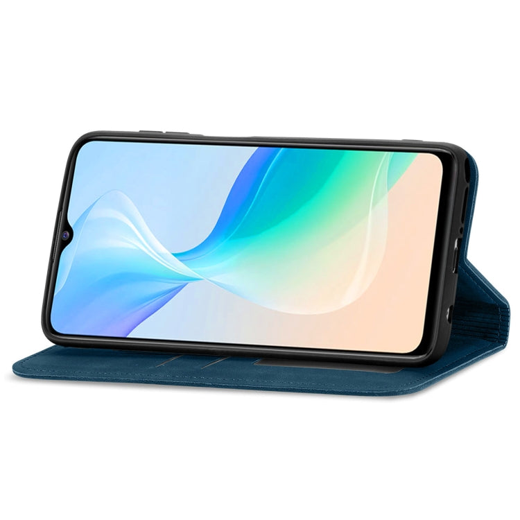 For vivo Y76 5G Retro Skin Feel Magnetic Horizontal Flip Leather Phone Case