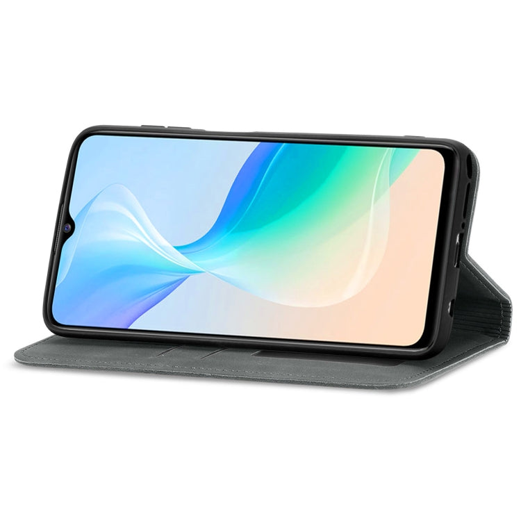 For vivo Y76 5G Retro Skin Feel Magnetic Horizontal Flip Leather Phone Case