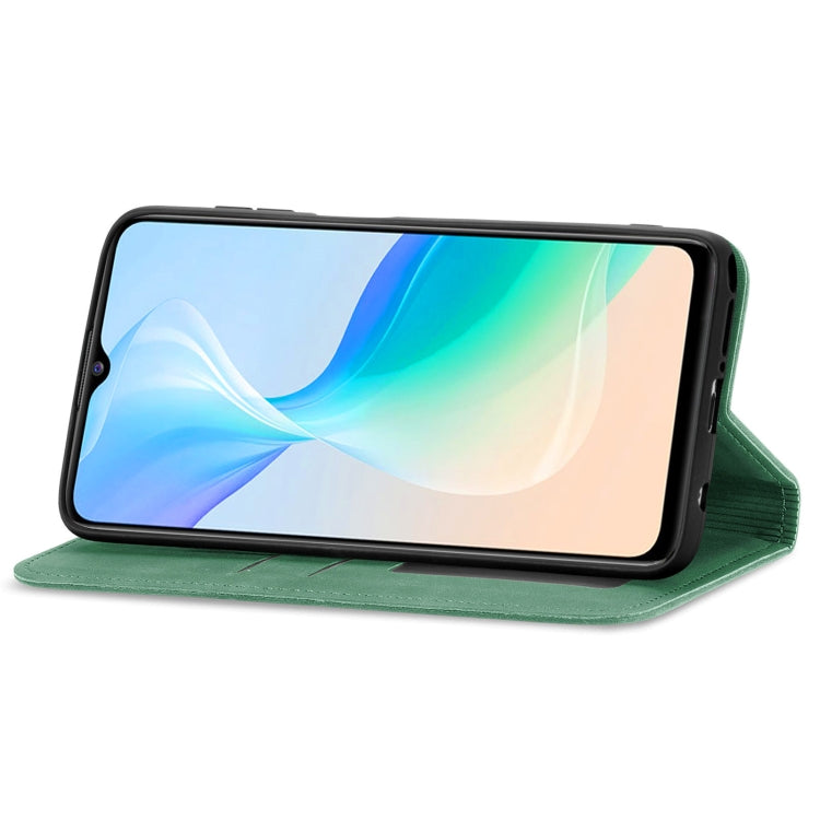 For vivo Y76 5G Retro Skin Feel Magnetic Horizontal Flip Leather Phone Case