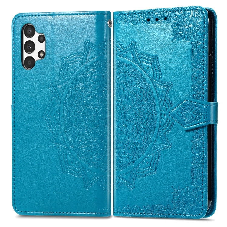 For Samsung Galaxy A13 4G Mandala Flower Embossed Leather Phone Case