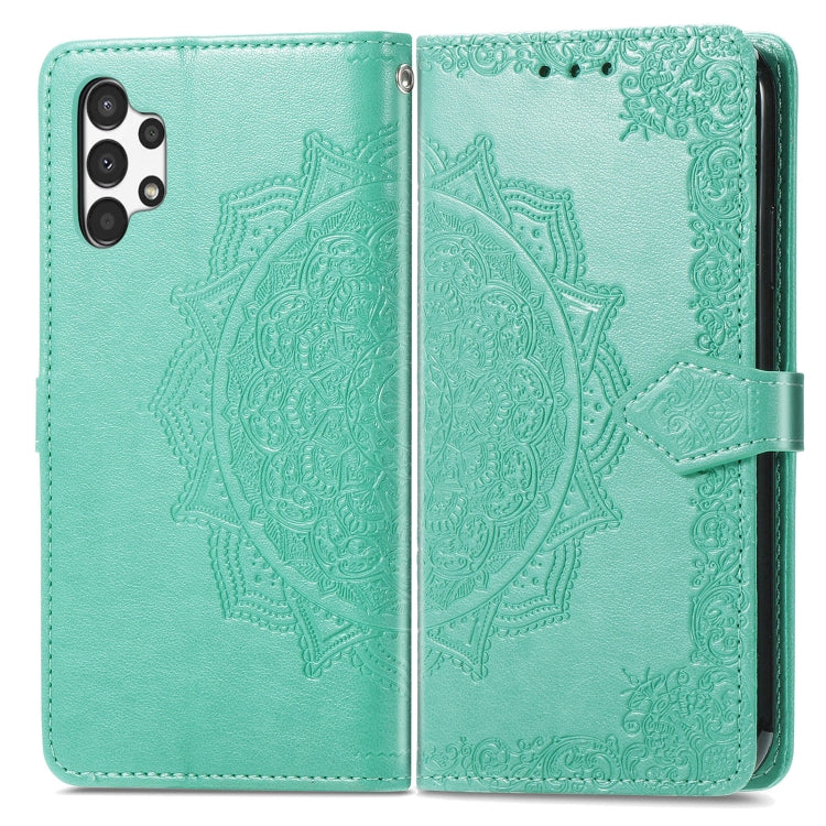 For Samsung Galaxy A13 4G Mandala Flower Embossed Leather Phone Case