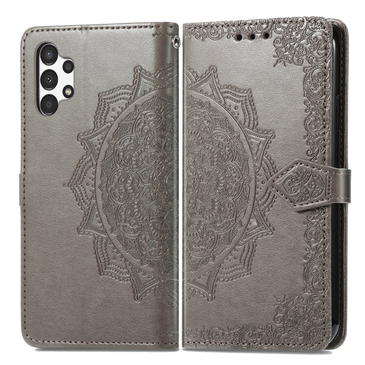 For Samsung Galaxy A13 4G Mandala Flower Embossed Leather Phone Case
