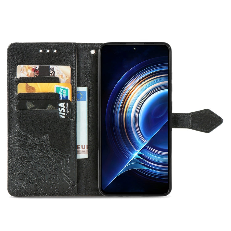 For Xiaomi Redmi K50 Pro Mandala Flower Embossed Flip Leather Phone Case