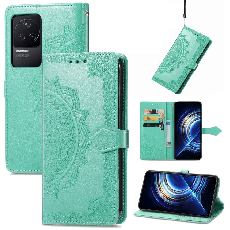 For Xiaomi Redmi K50 Pro Mandala Flower Embossed Flip Leather Phone Case