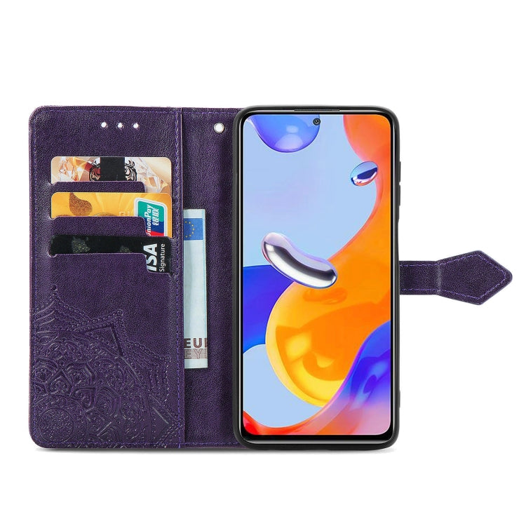 For Xiaomi Redmi Note 11 Pro 4G Global Mandala Flower Embossed Flip Leather Phone Case